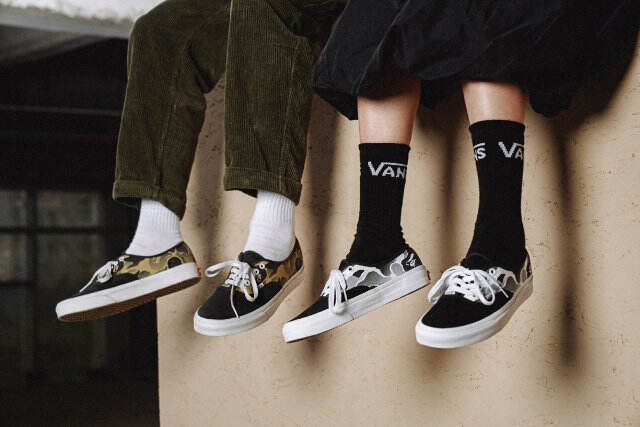 Vans xBAPE 上线定制图案联名鞋款。-广告人干货库