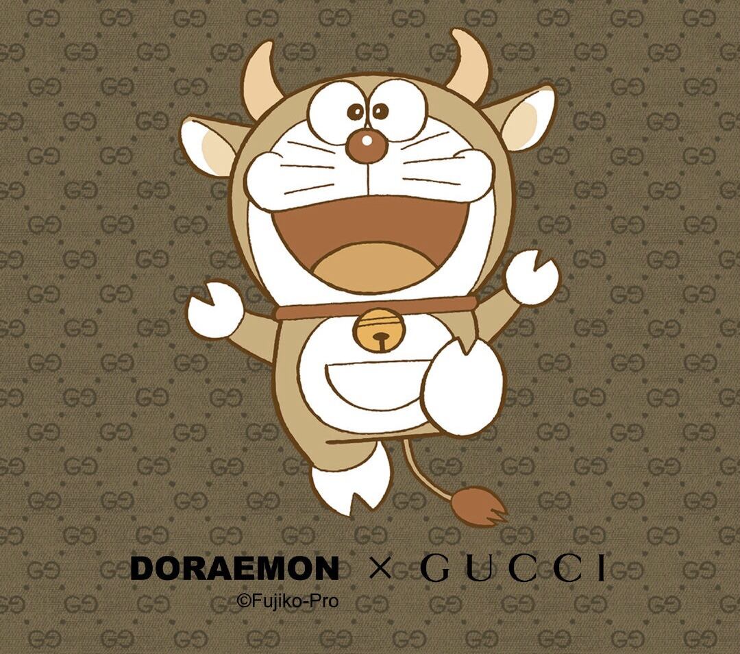 哆啦 A 梦变身 Gucci 可爱牛宝宝-广告人干货库