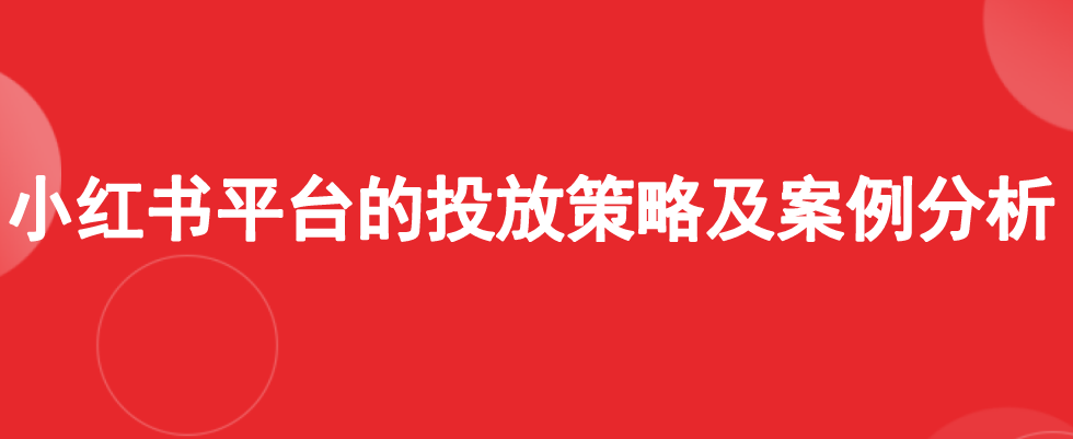 小红书平台的投放策略及案例分析-广告人干货库