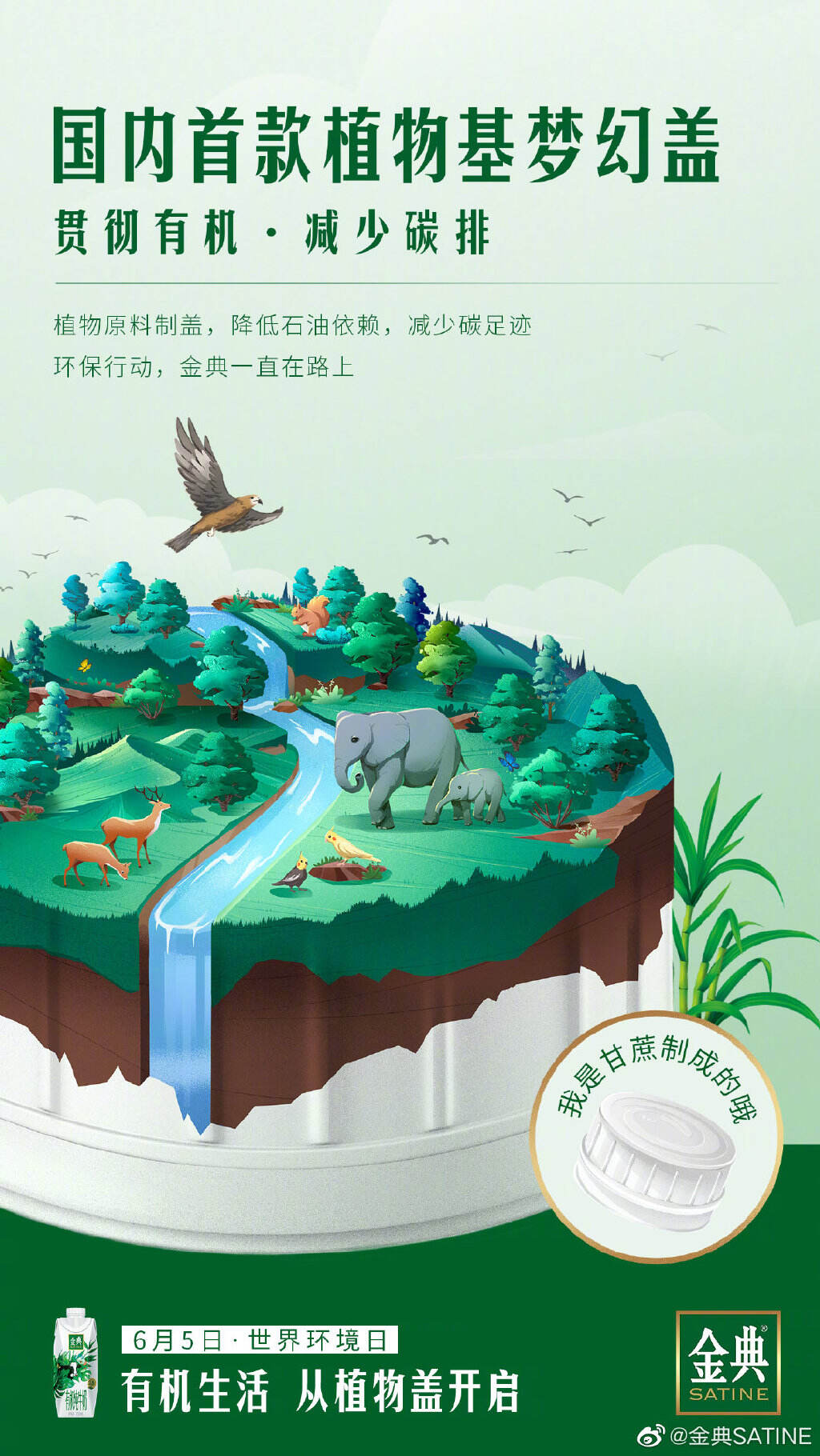 金典上市国内首款环保植物盖-广告人干货库