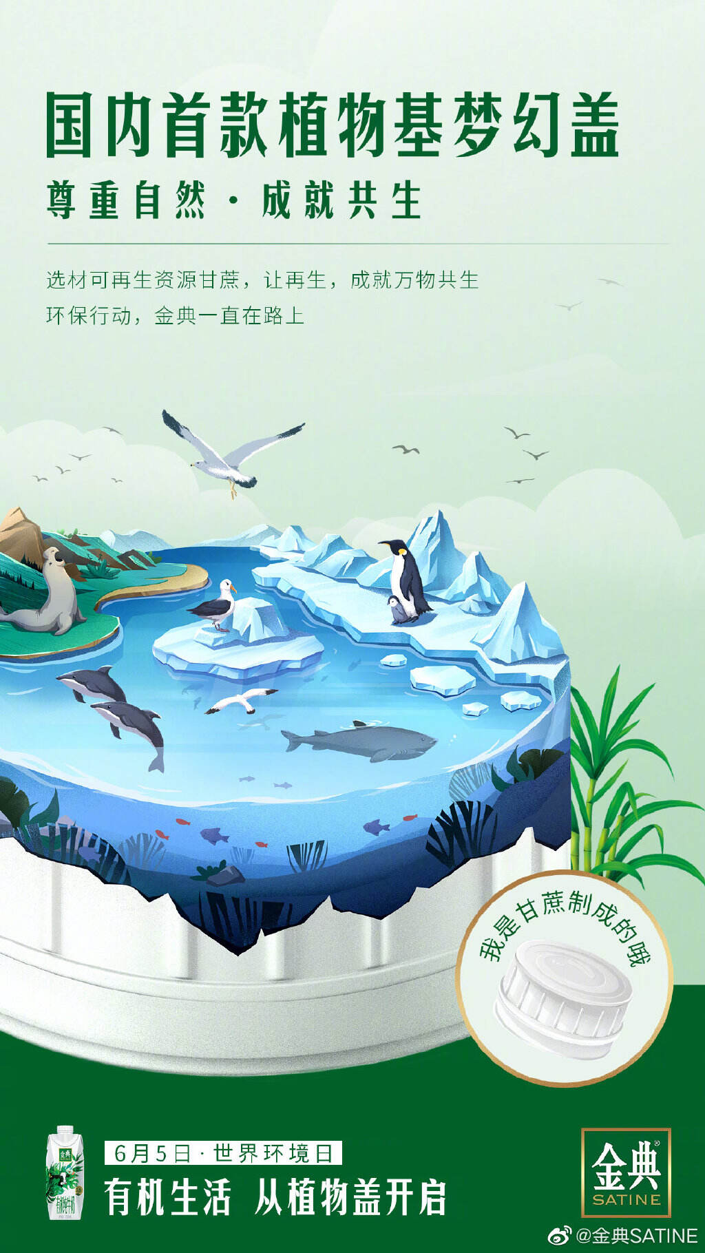 金典上市国内首款环保植物盖-广告人干货库