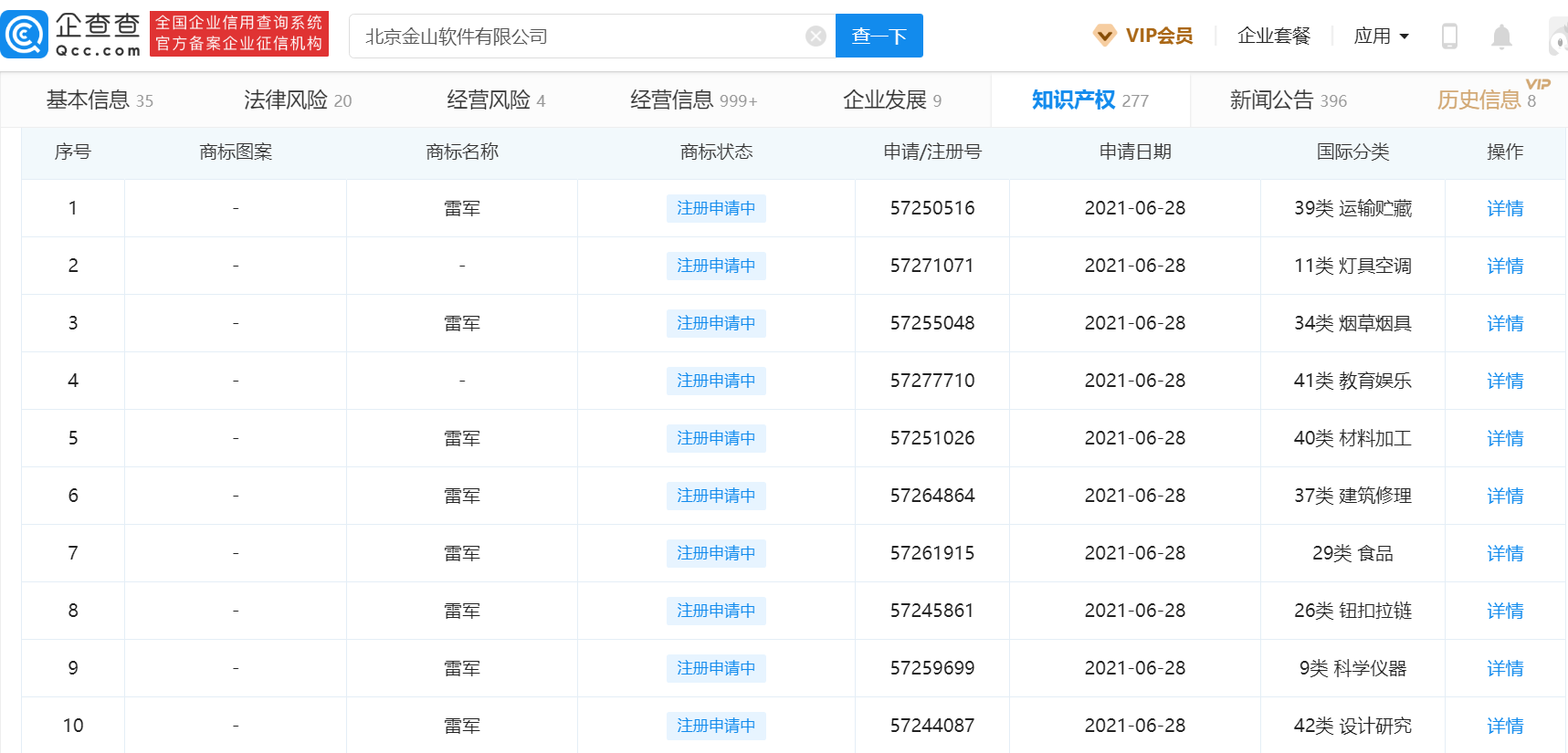 金山软件申请“雷军”商标，这名字有点厉害-广告人干货库