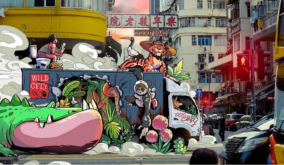 广告人干货库 Adobe插画比赛公布获奖作品,设计师是跪着看完的...-广告人干货库