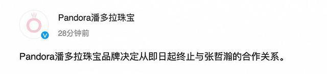 多家品牌终止与张哲瀚合作-广告人干货库