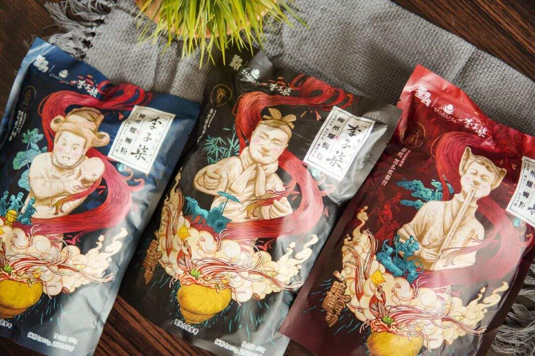 李子柒x国家宝藏x国家文物交流中心联名款螺蛳粉，国风包装爱了！-广告人干货库