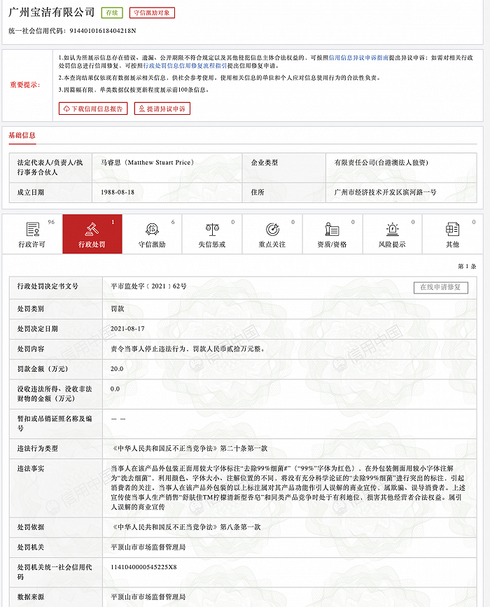 宝洁因虚假宣传被罚20万元 :舒肤佳“去除99%细菌”未充分科学论证-广告人干货库