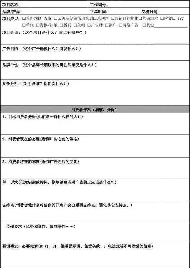 广告人干货库 写文案,一份需求简报Brief必不可少-广告人干货库