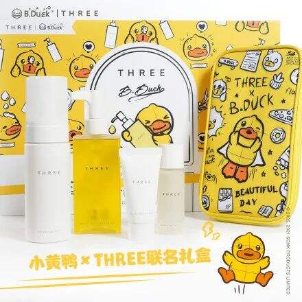 THREE×B.Duck小黄鸭联名礼盒-广告人干货库