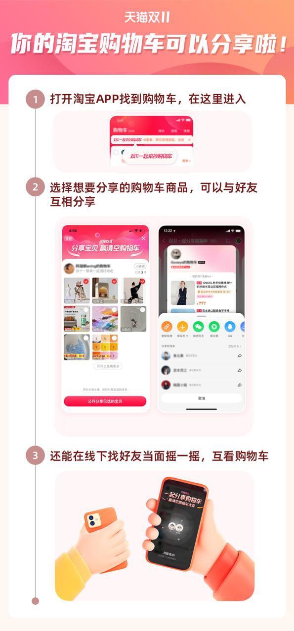 淘宝购物车分享功能上线，还可“摇一摇”分享-广告人干货库