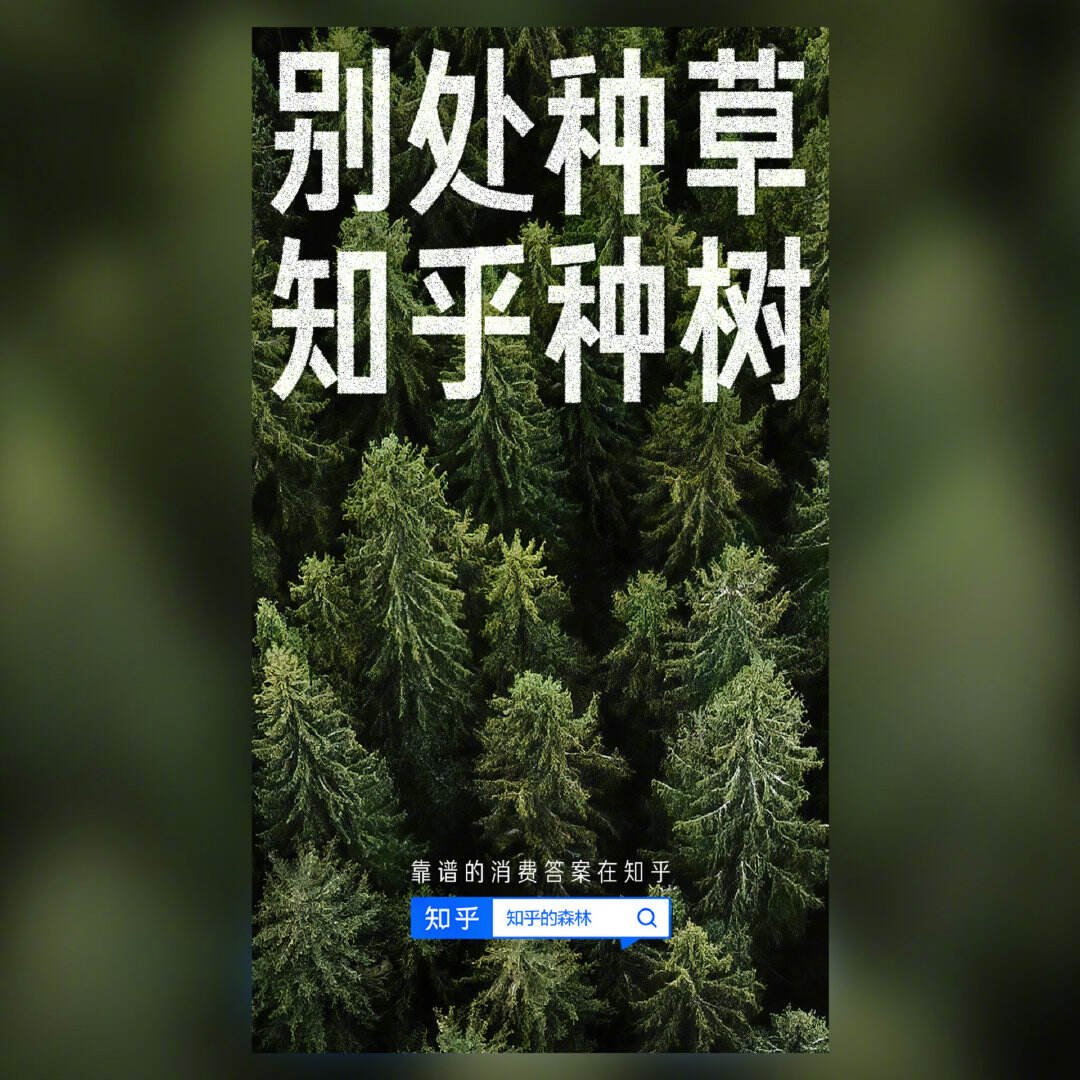 广告人干货库 知乎与品牌一起种树-广告人干货库