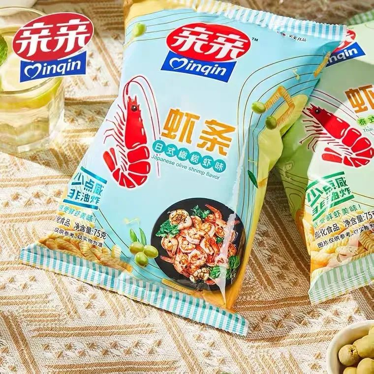 亲亲食品官宣新品减盐版虾条-广告人干货库