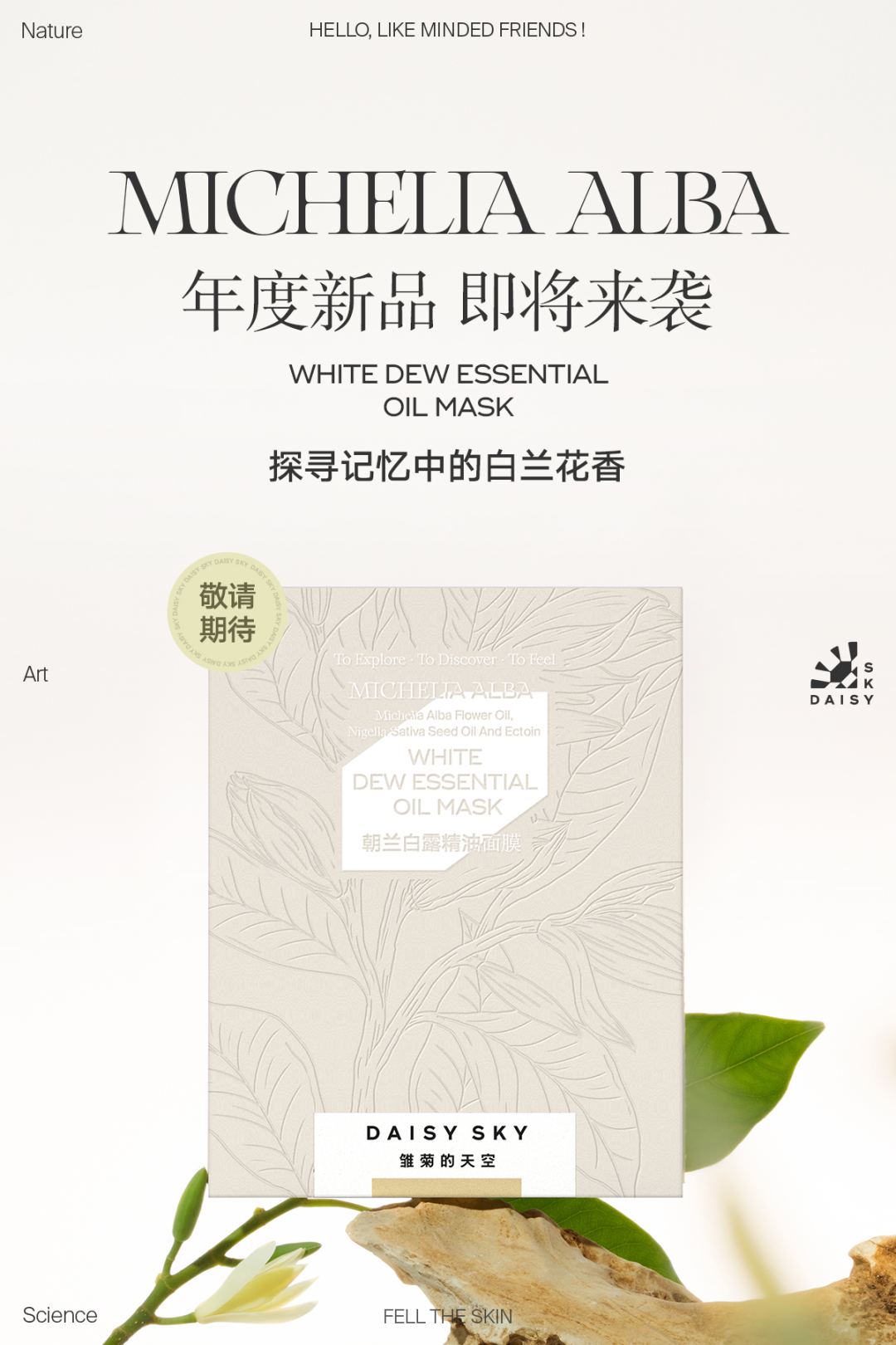 「雏菊的天空」官宣即将上市“朝兰白露精油面膜”-广告人干货库