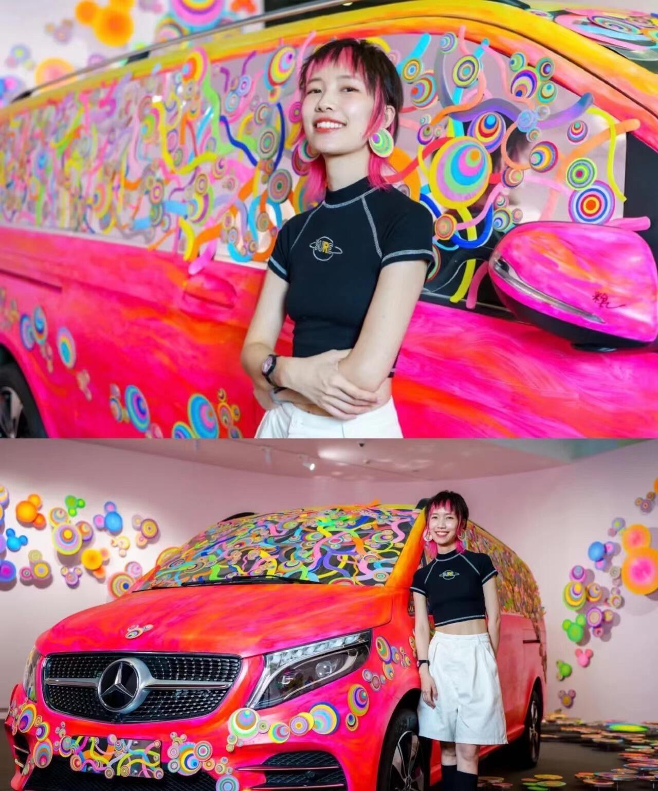 梅赛德斯奔驰为米奇艺术展创作艺术车-广告人干货库