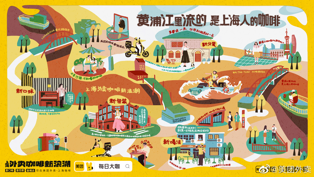 美团外卖联合4大咖啡品牌,诠释咖啡文化-广告人干货库