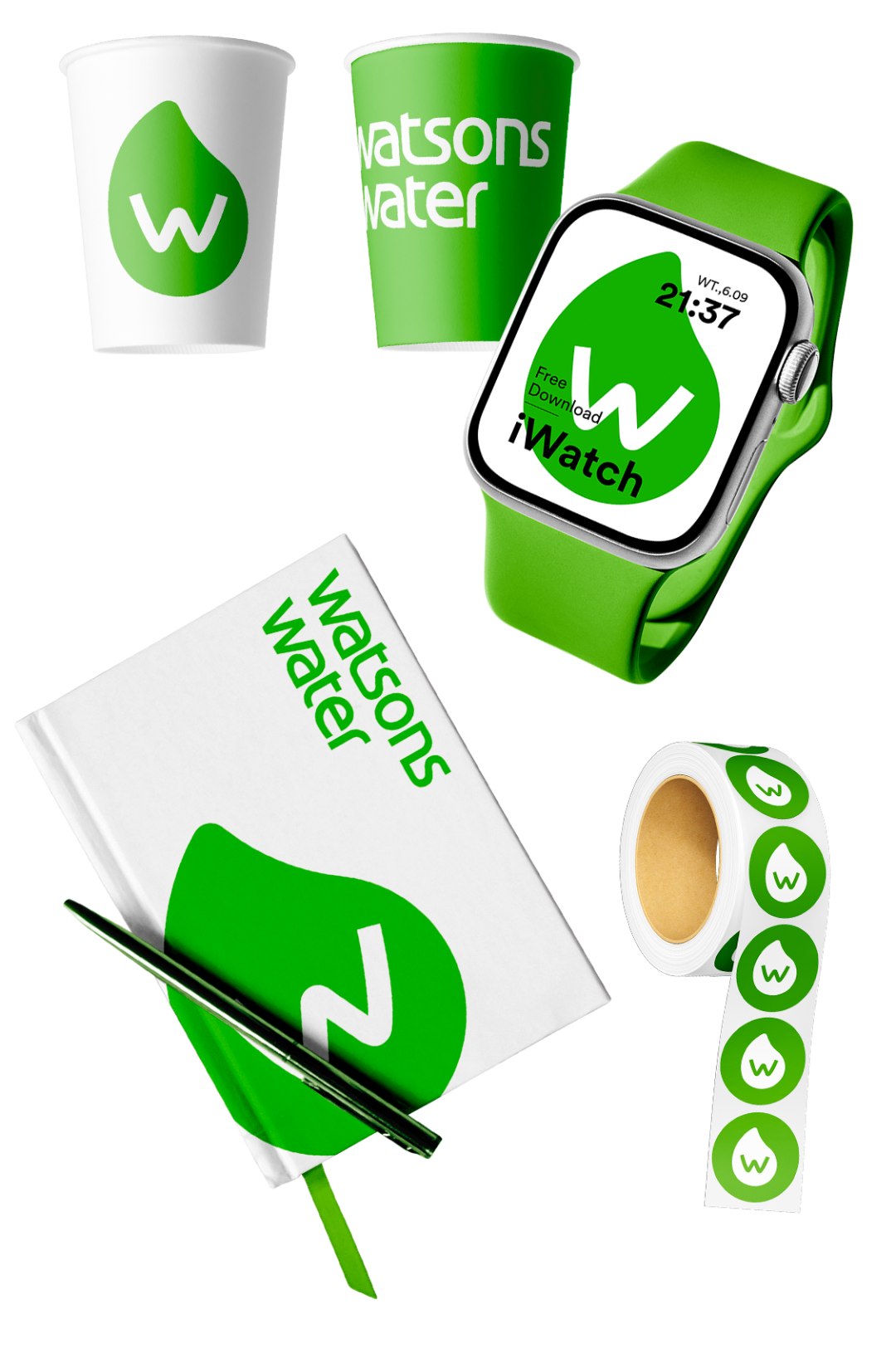 广告人干货库 屈臣氏蒸馏水更新LOGO设计,看起来更“绿”了!-广告人干货库
