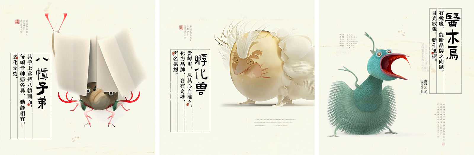 广告人干货库 LxU以乘招聘插画,和AI一起创作珍奇怪物-广告人干货库