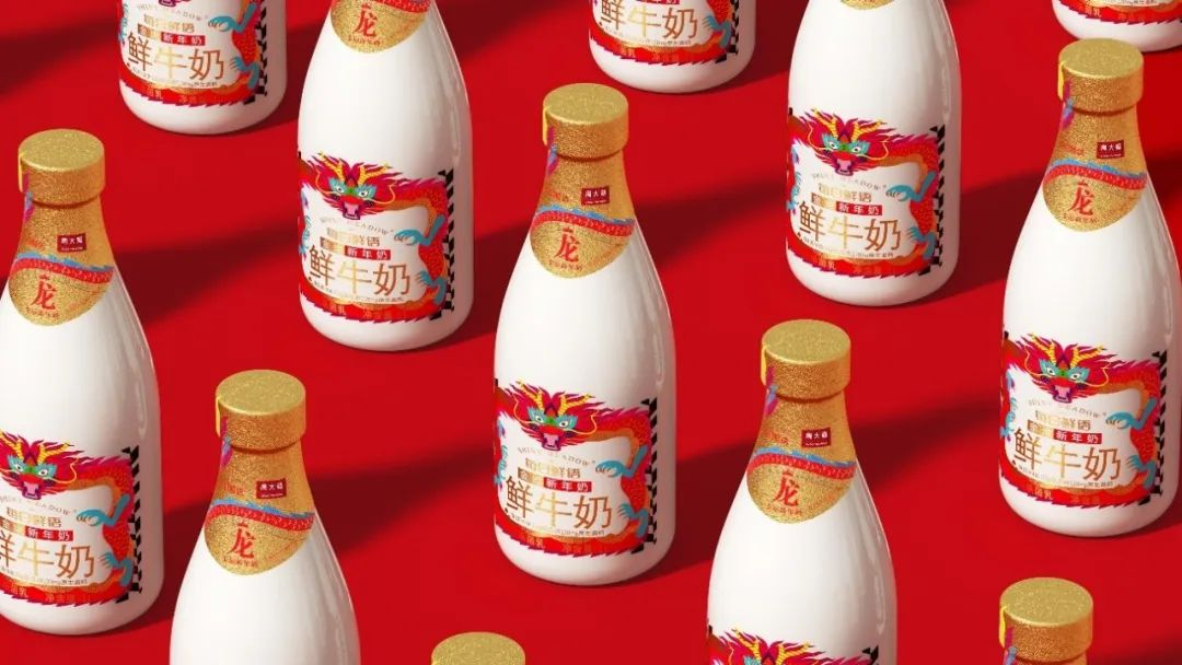蒙牛联名周大福推出新品“金运新年奶”-广告人干货库