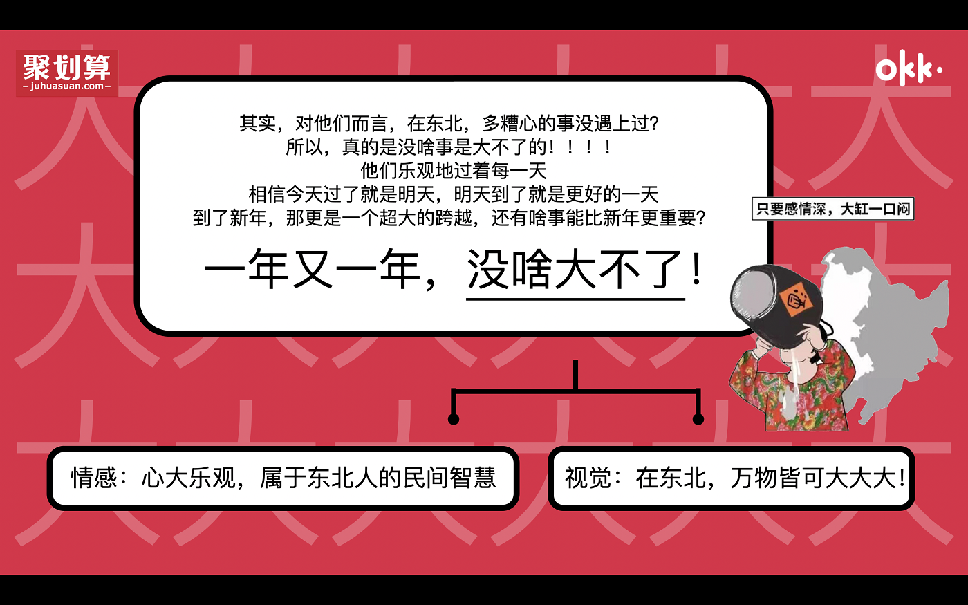 广告人干货库 聚划算:来尔滨,180花袄体育生带你赶大吉,开大席!-广告人干货库