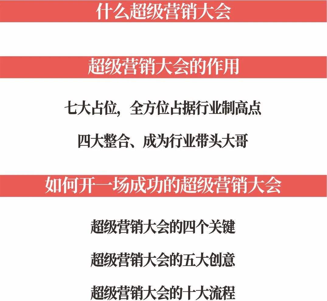 广告人干货库 超级品牌体系36讲之32-营销篇-超级营销大会-广告人干货库