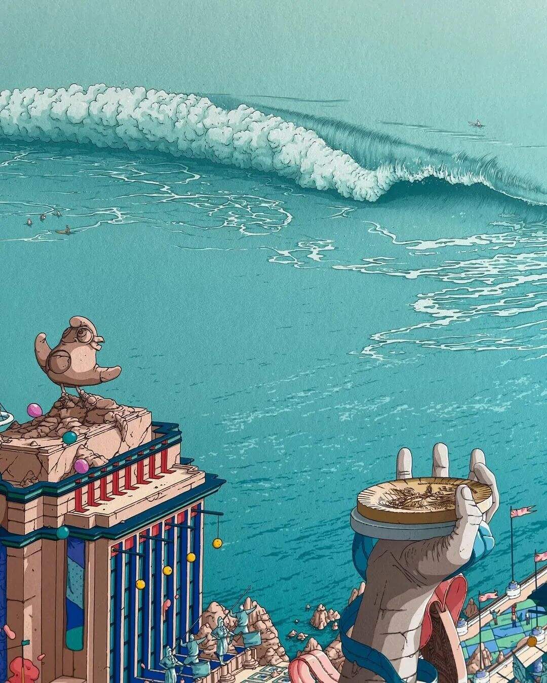 广告人干货库 2024年巴黎奥运会标志性海报,由插画家历时半年打造-广告人干货库