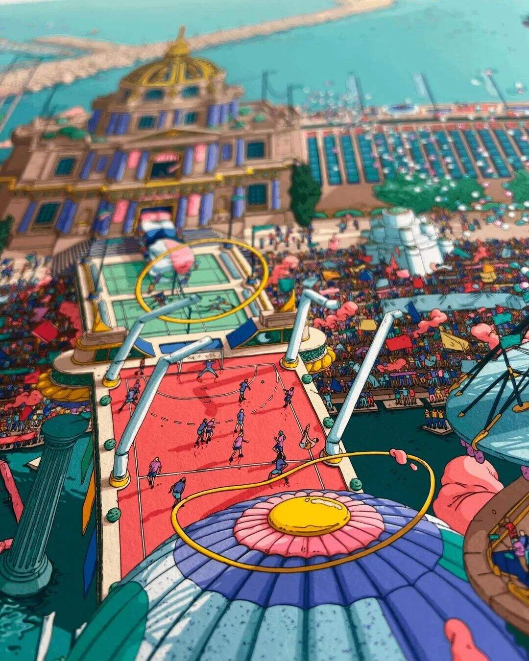 广告人干货库 2024年巴黎奥运会标志性海报,由插画家历时半年打造-广告人干货库