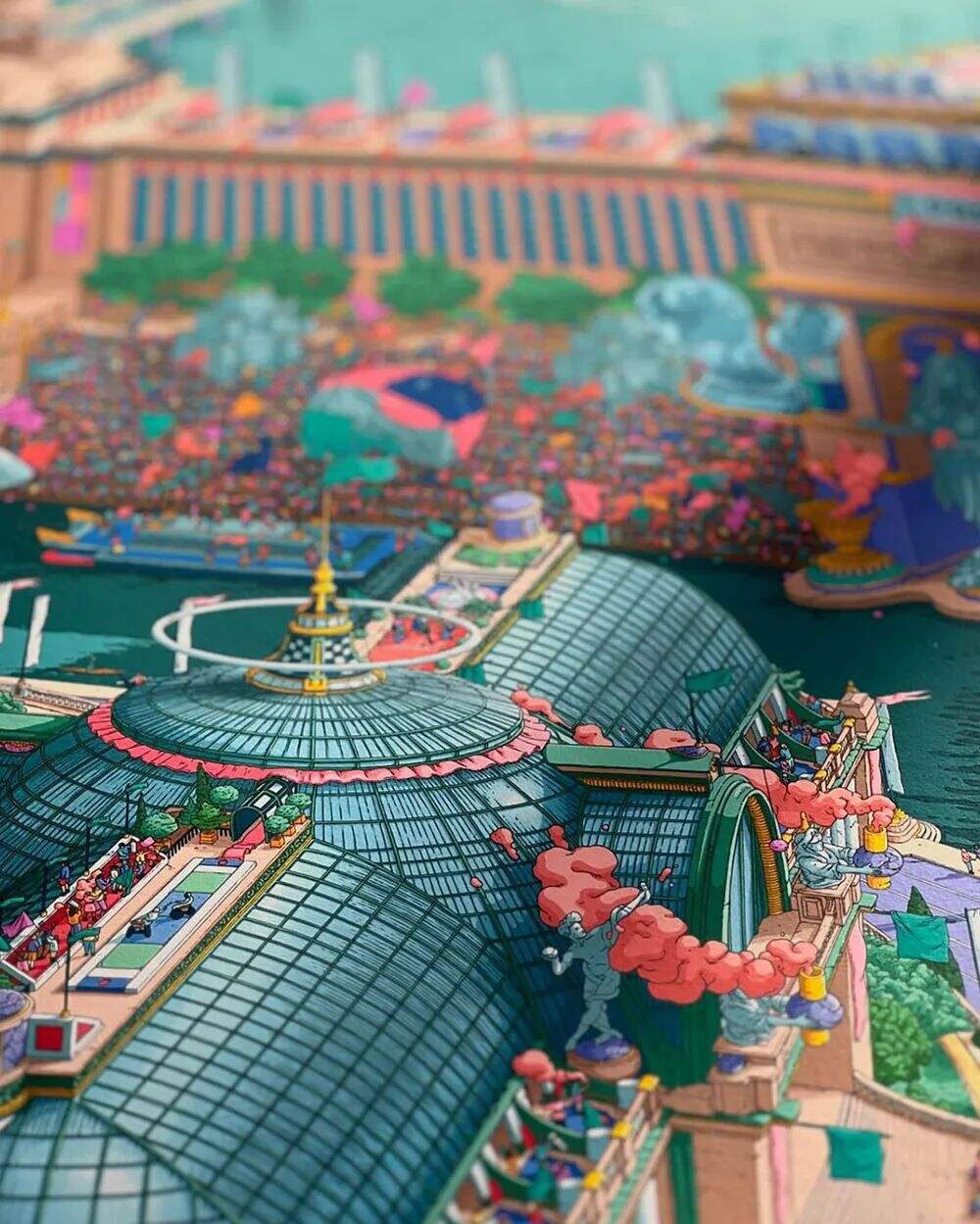 广告人干货库 2024年巴黎奥运会标志性海报,由插画家历时半年打造-广告人干货库