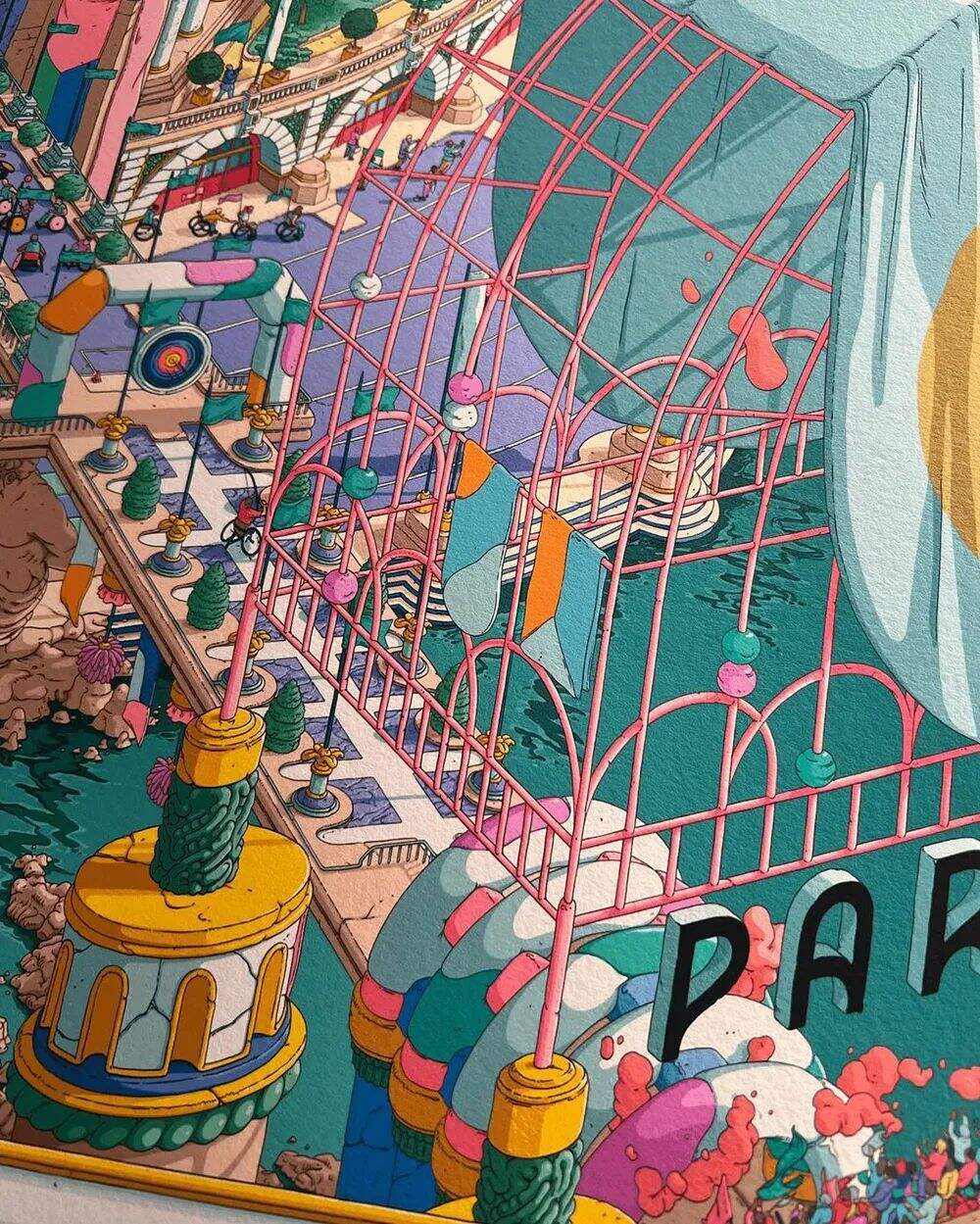 广告人干货库 2024年巴黎奥运会标志性海报,由插画家历时半年打造-广告人干货库