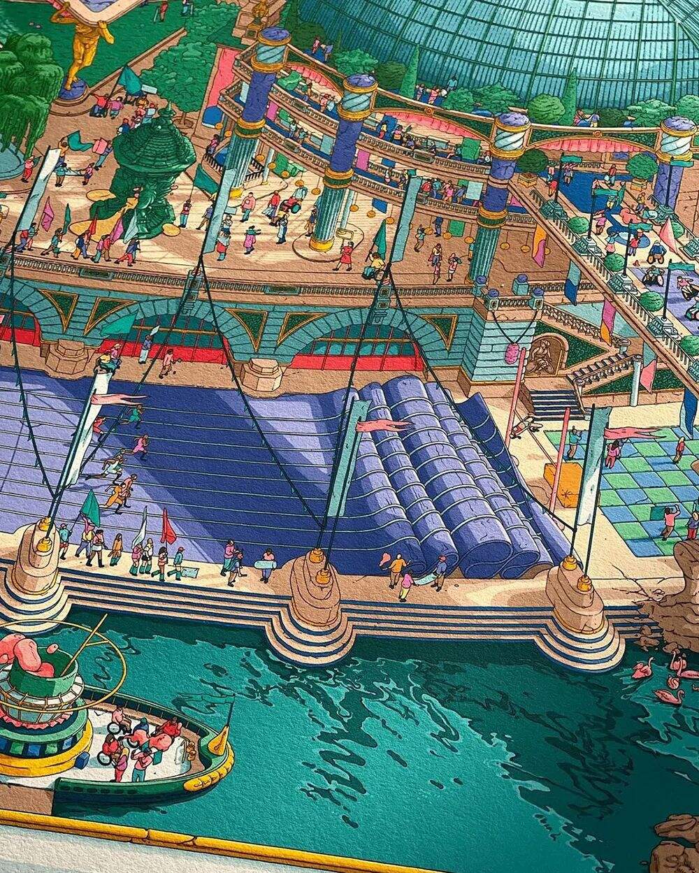 广告人干货库 2024年巴黎奥运会标志性海报,由插画家历时半年打造-广告人干货库