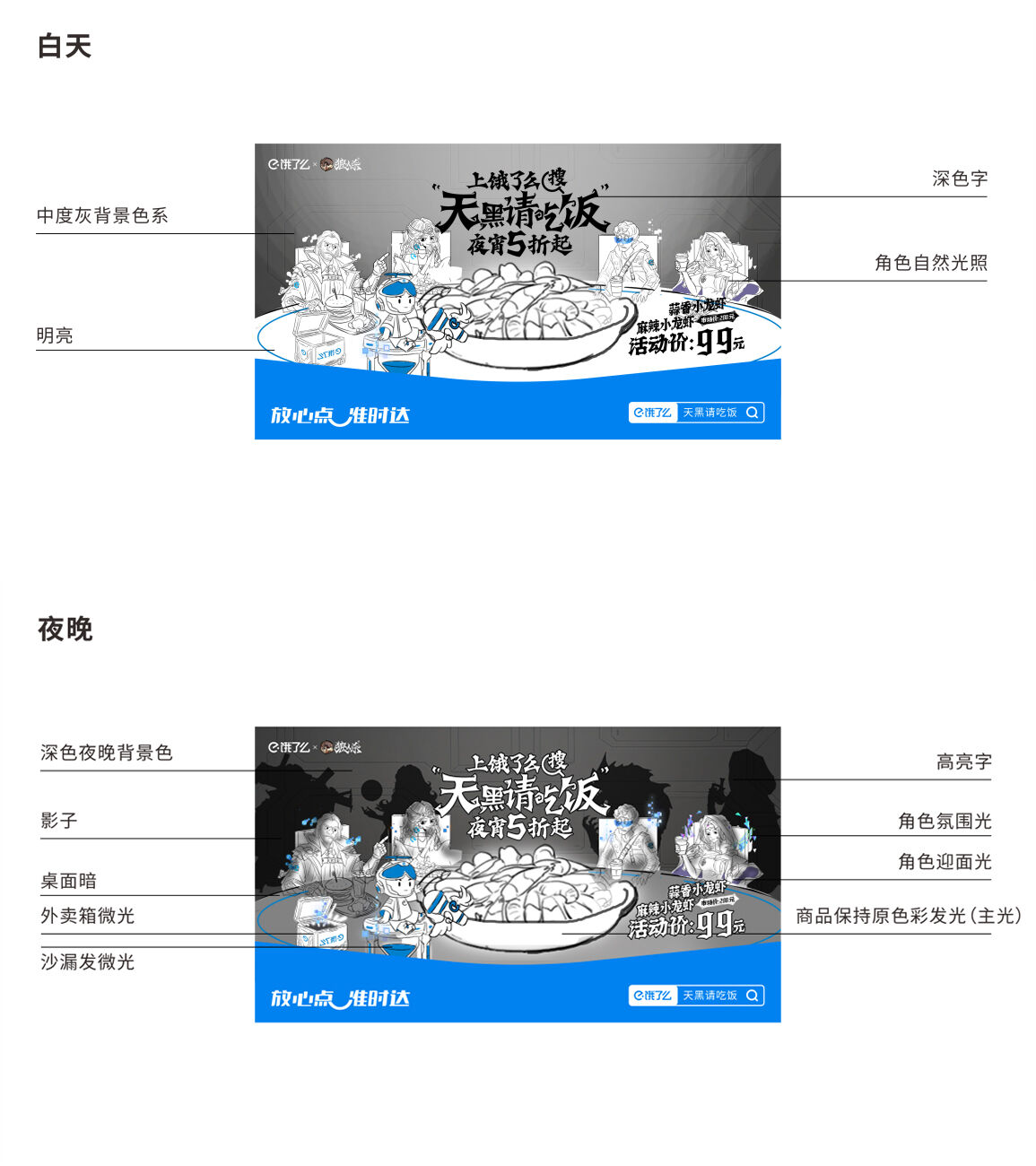 广告人干货库 饿了么宵夜季×网易狼人杀:天黑请吃饭-广告人干货库