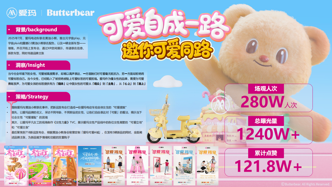 广告人干货库 爱玛×黄油小熊:以「可爱」重塑女性出行价值-广告人干货库