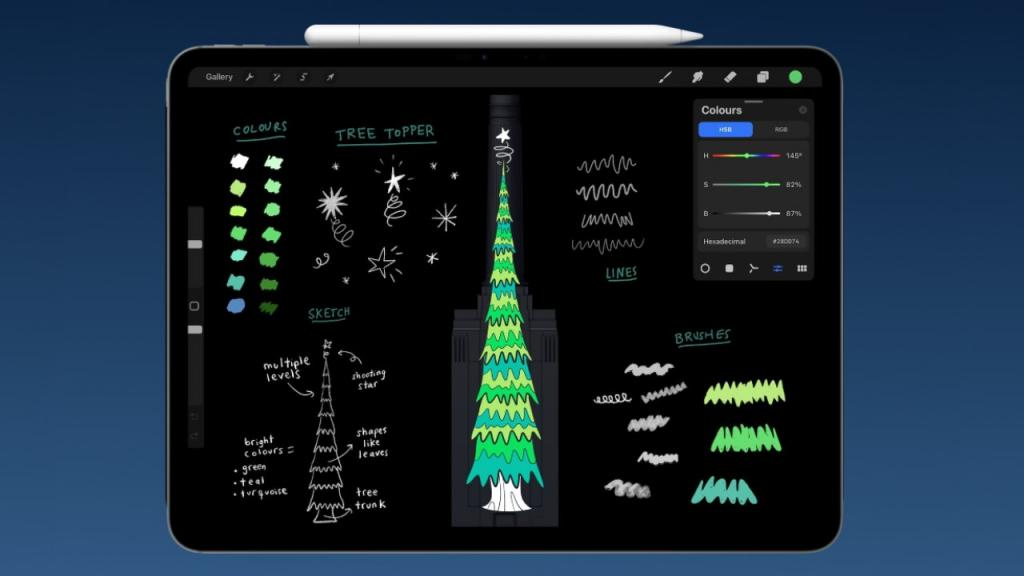 苹果邀请英国iPad用户共创“圣诞树”,获奖作品将在伦敦总部点亮-广告人干货库