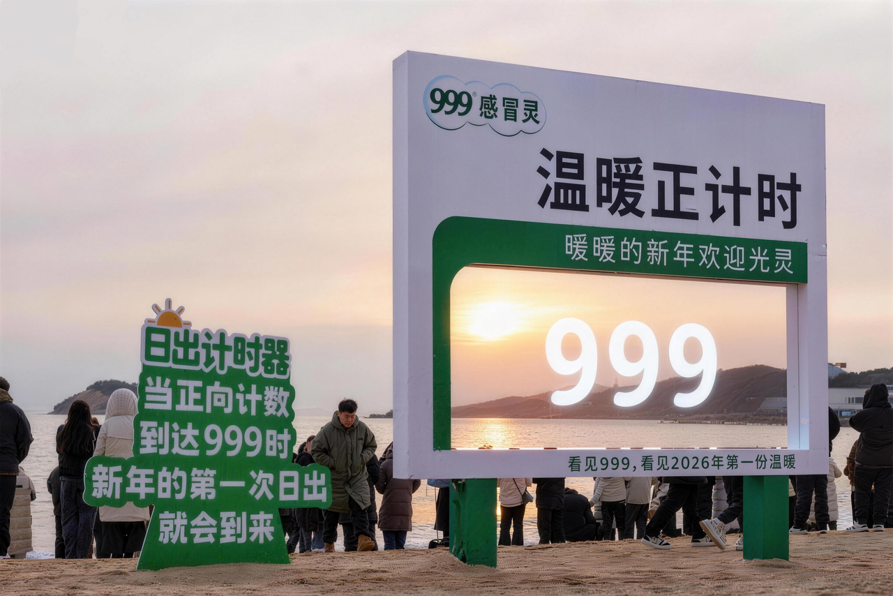 广告人干货库 999感冒灵温暖正计时:跨过寒夜看新年第一次日出-广告人干货库