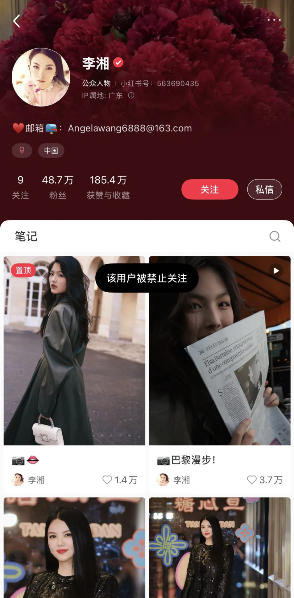 李湘多平台账号被禁止关注-广告人干货库