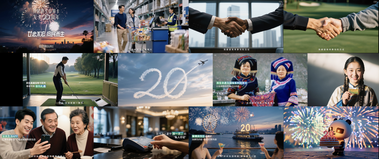 民生信用卡20周年全AI制作：念念不忘，向民而生。-广告人干货库