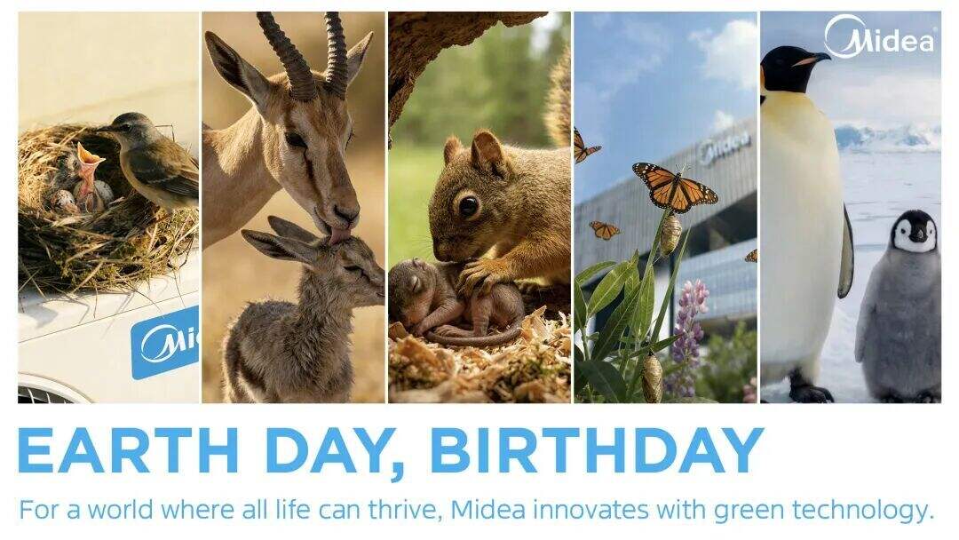 美的集团地球日广告：Earth Day · Birthday-广告人干货库