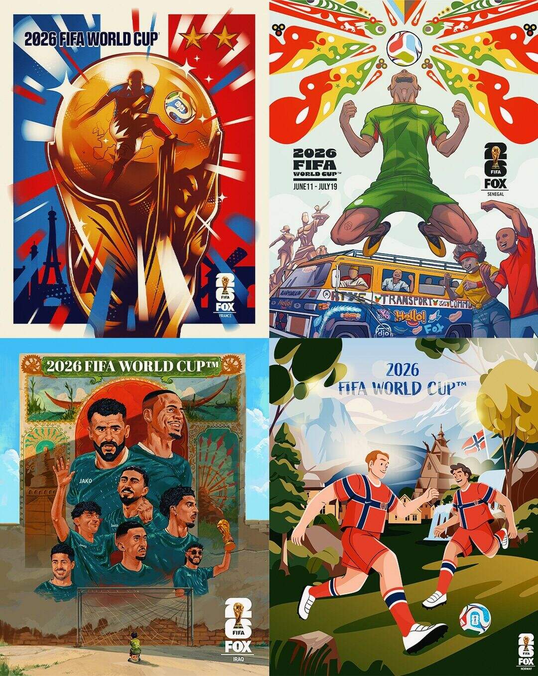 广告人干货库 2026年世界杯,48国艺术海报设计一览-广告人干货库