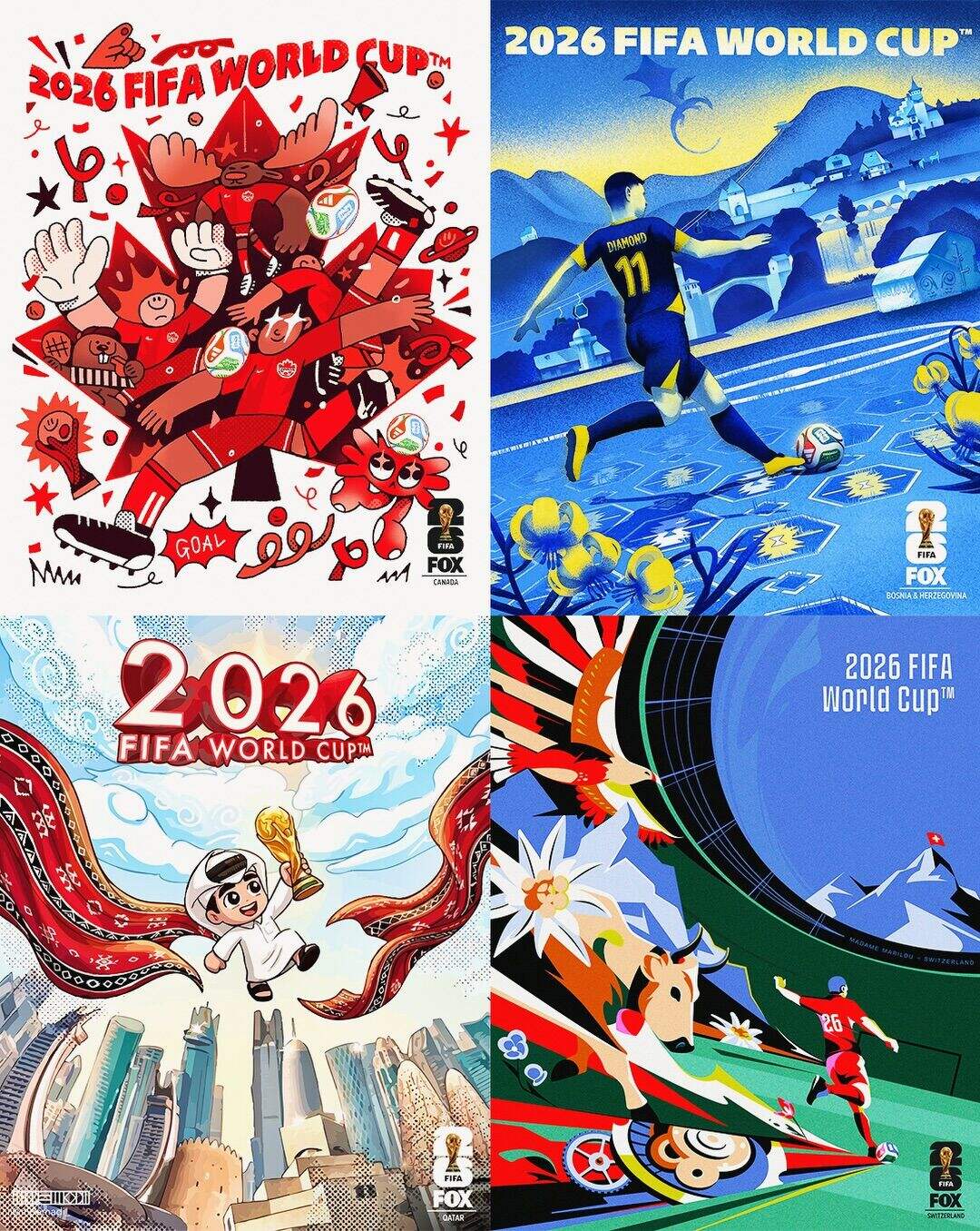 广告人干货库 2026年世界杯,48国艺术海报设计一览-广告人干货库