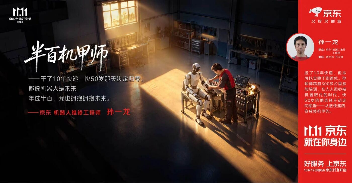 广告人干货库 京东《红的故事》:11.11把C位留给100位服务者-广告人干货库